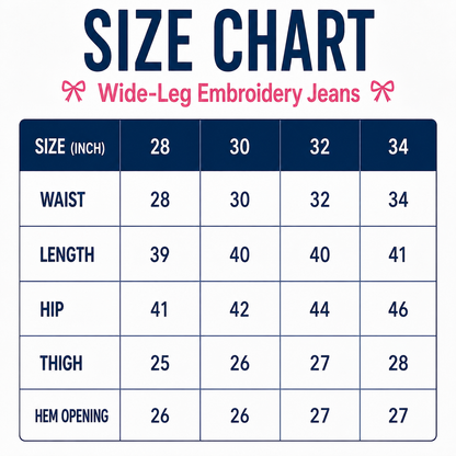 Bow Detail High-Waist Wide-Leg Denim